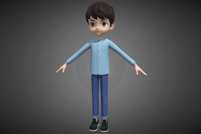 PBR Game 3D Models – Cartoon Boy Child