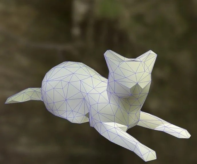 PBR Game 3D Models – Cat Sculpture By Ratpenatnegre