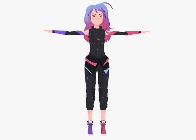 PBR Game 3D Models – Character Girl