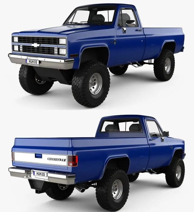 PBR Game 3D Models – Chevrolet K10 Silverado 1984