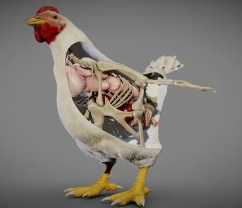 PBR Game 3D Models – Chicken Anatomy