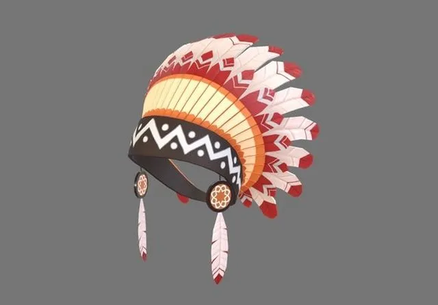 PBR Game 3D Models – Chief Headdress