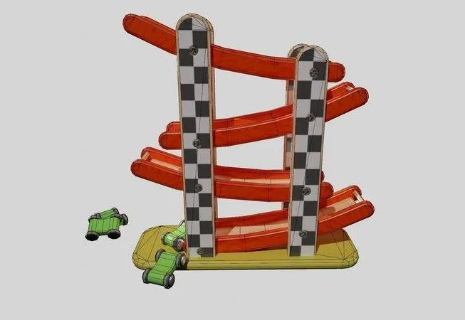 PBR Game 3D Models – Children Toy Racetrack