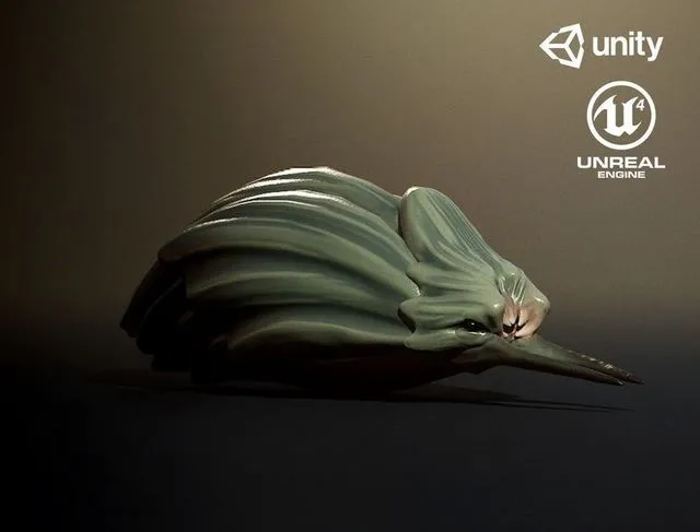 PBR Game 3D Models – Clam creature1