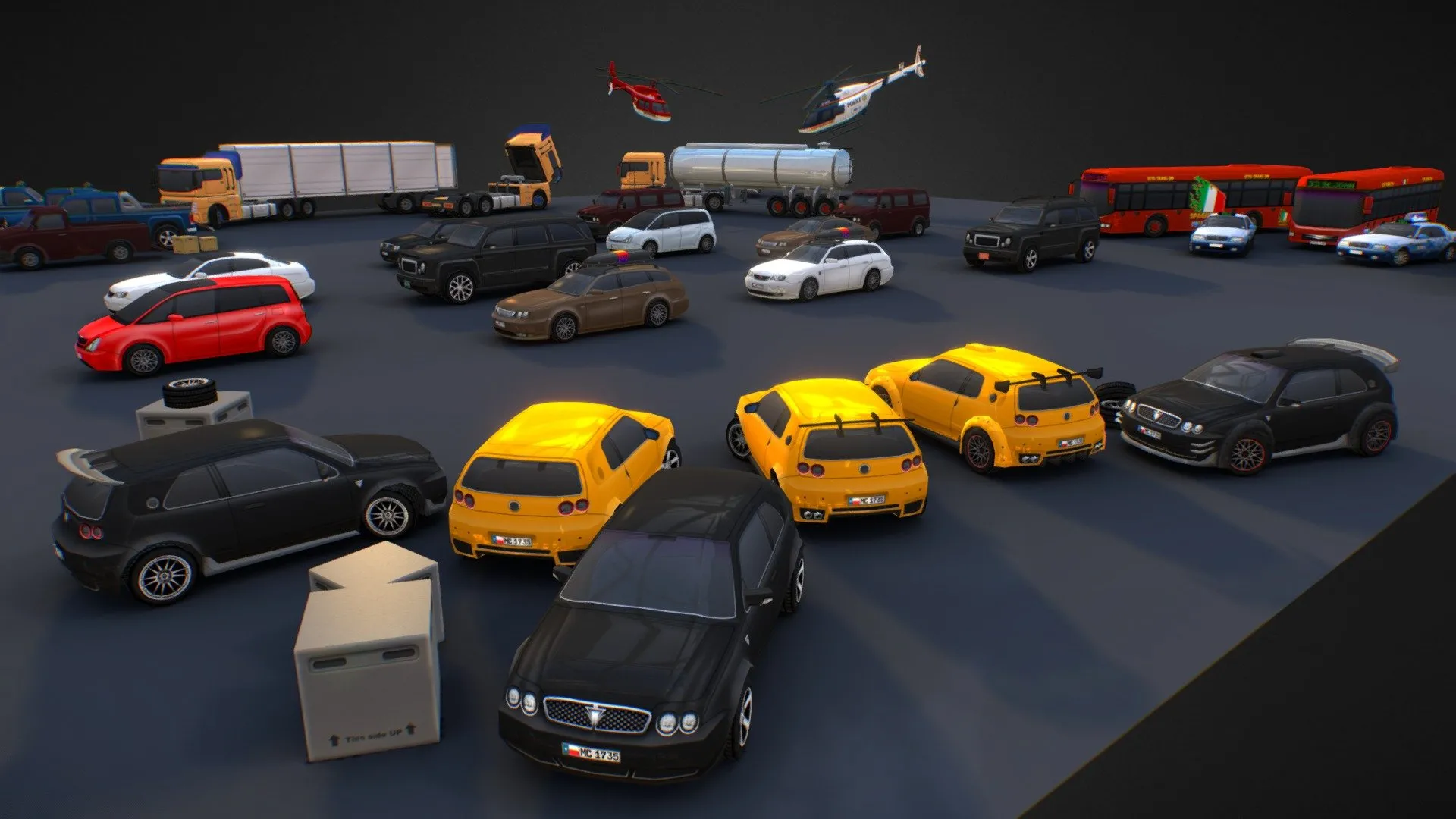 PBR Game 3D Models – Complete Vehicle Pack V2