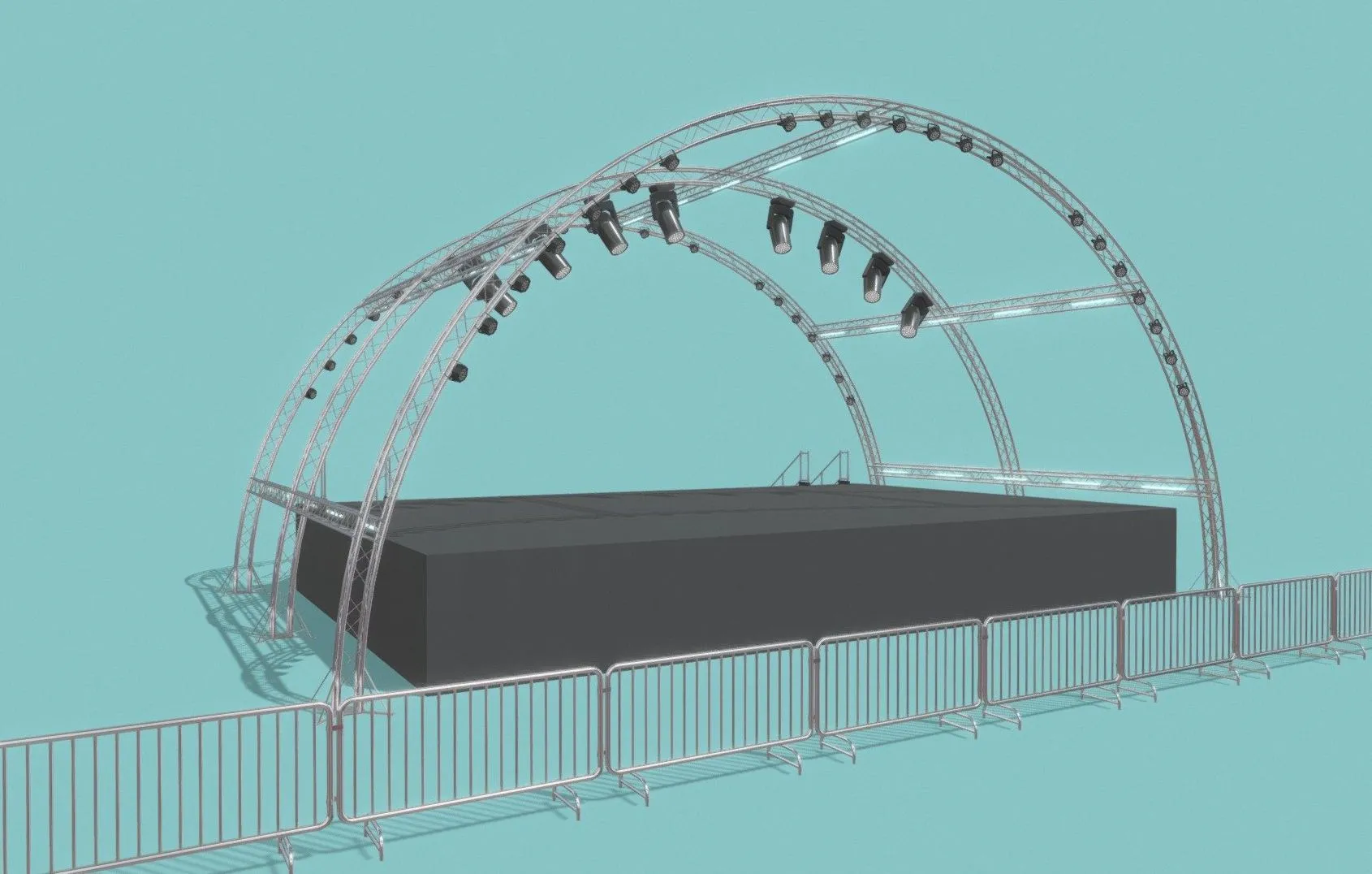 PBR Game 3D Models – Concert Stage 9