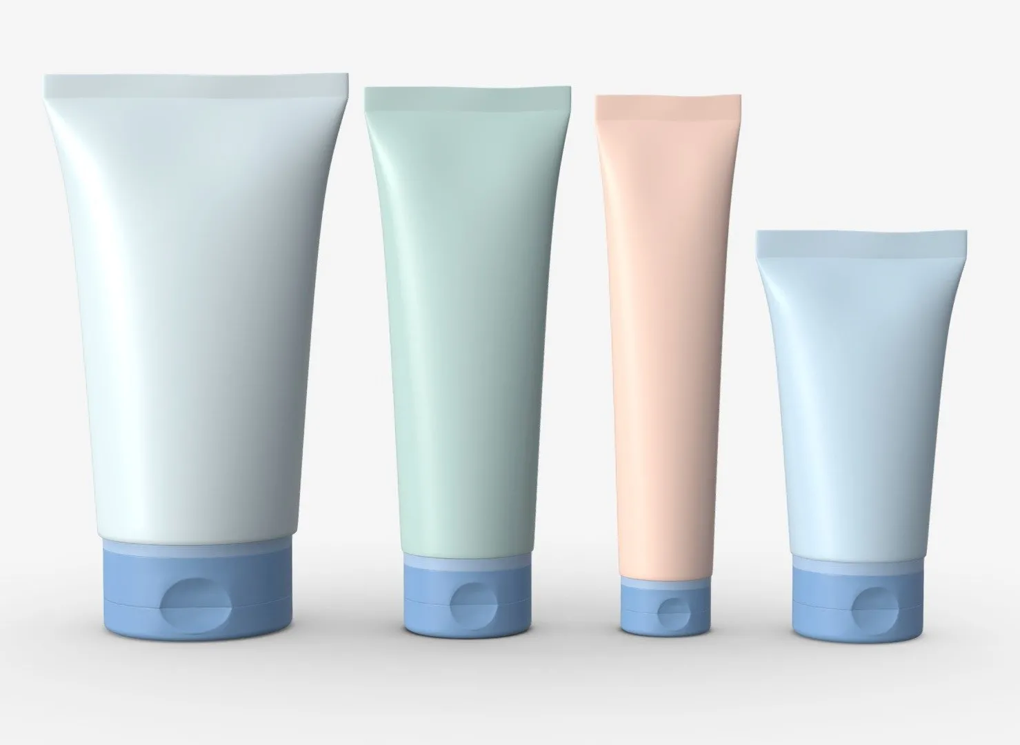 PBR Game 3D Models – Cosmetics Tube Set 01 Mockup