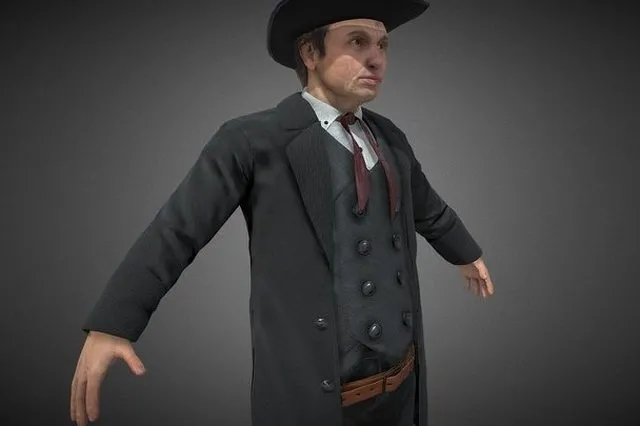 PBR Game 3D Models – Cowboy Character