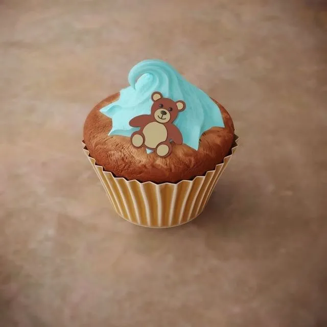 PBR Game 3D Models – Cute Teddy Bear CupCake