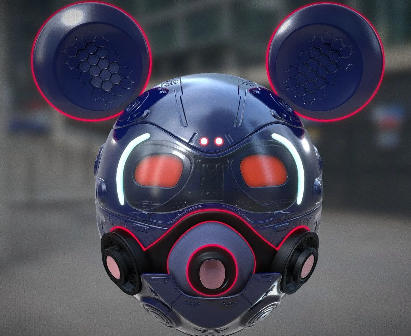 PBR Game 3D Models – Cybermask 1