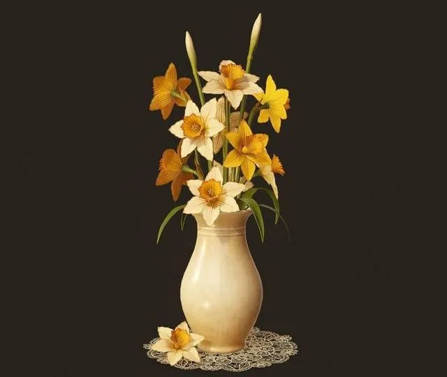 PBR Game 3D Models – Daffodils Narcissus Flower