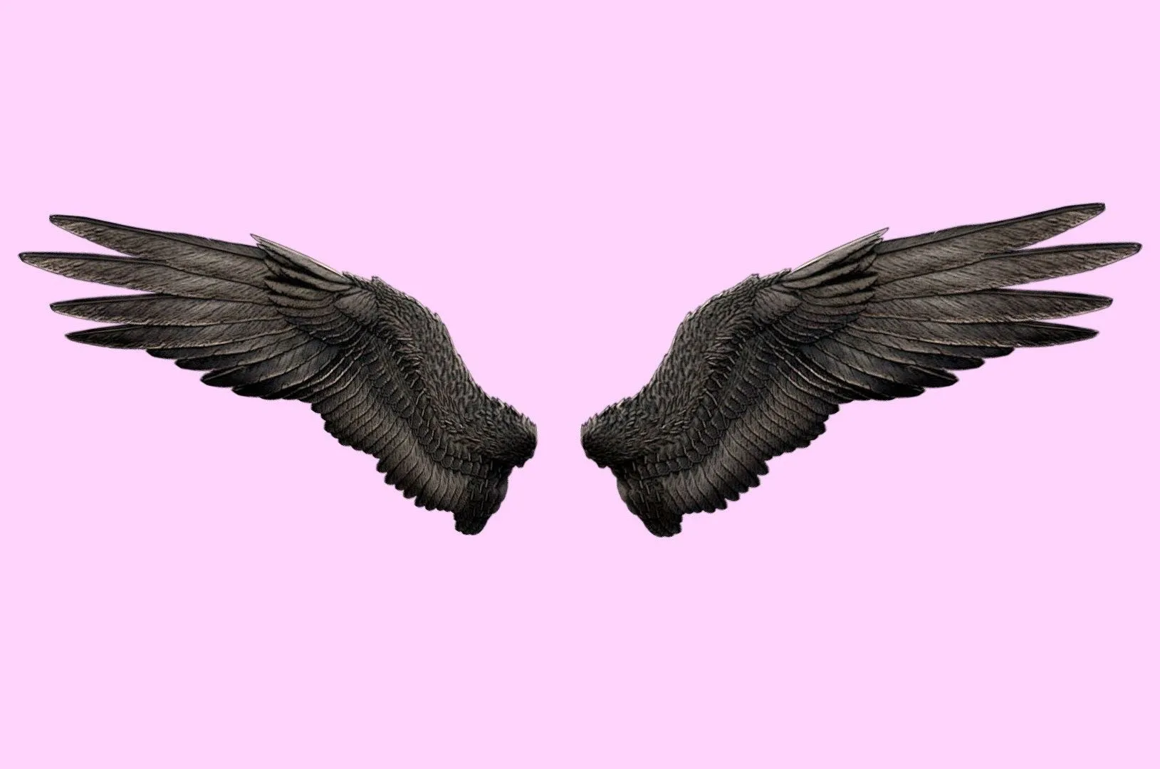 PBR Game 3D Models – Dark Angel Wings