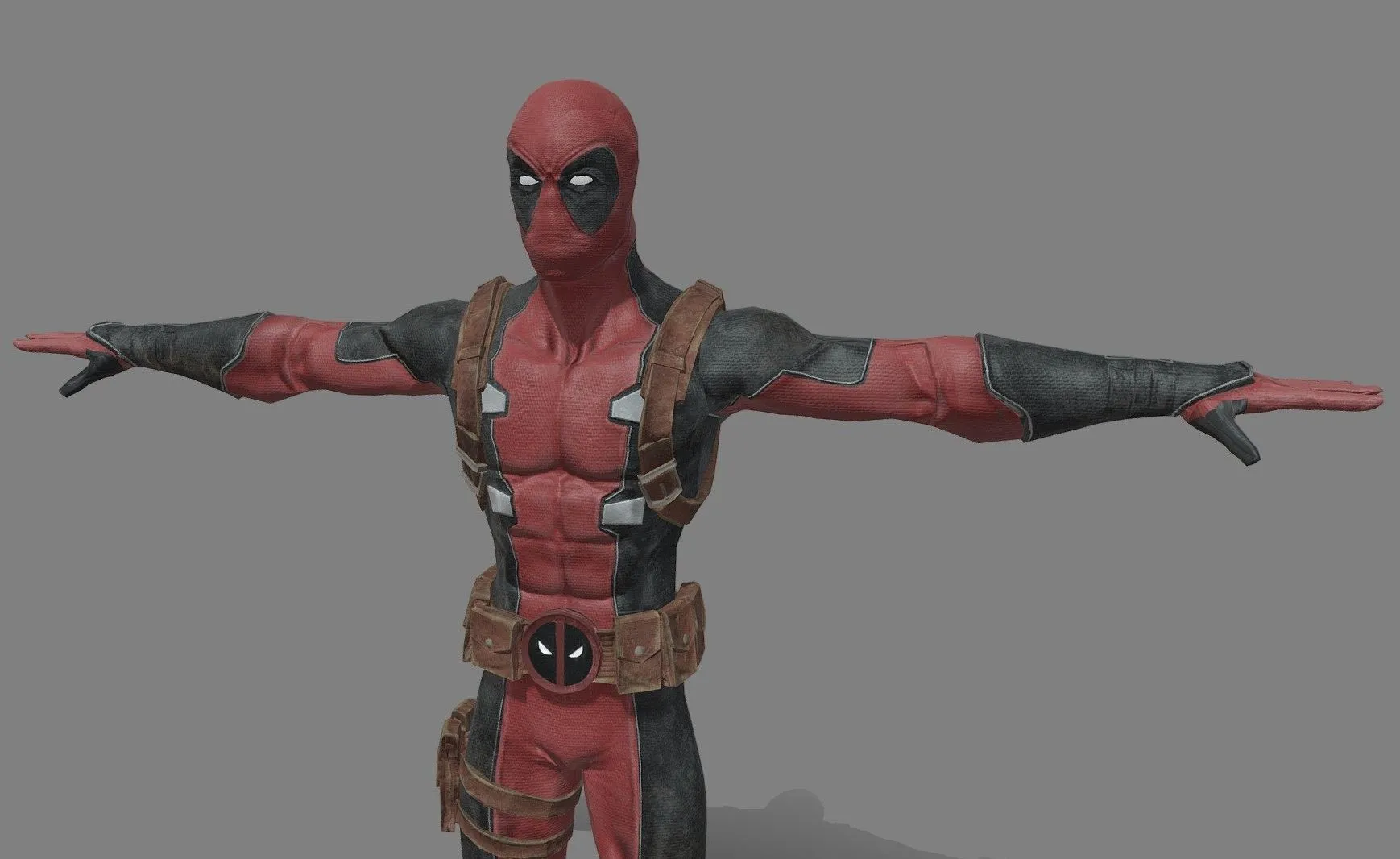 PBR Game 3D Models – Deadpool Running