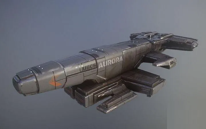PBR Game 3D Models – Deep Space Freighter Aurora