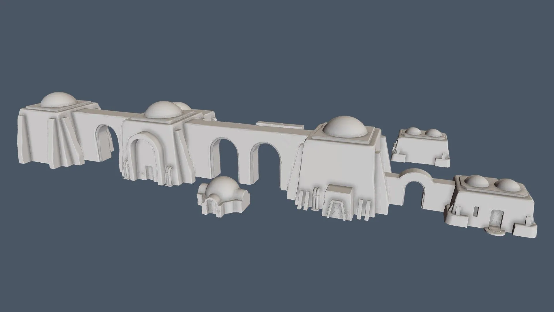 PBR Game 3D Models – Desert Buildings 001