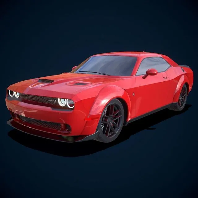 PBR Game 3D Models – Dodge Challenger SRT Hellcat 2018