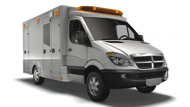 PBR Game 3D Models – Dodge Sprinter Ambulance 2009