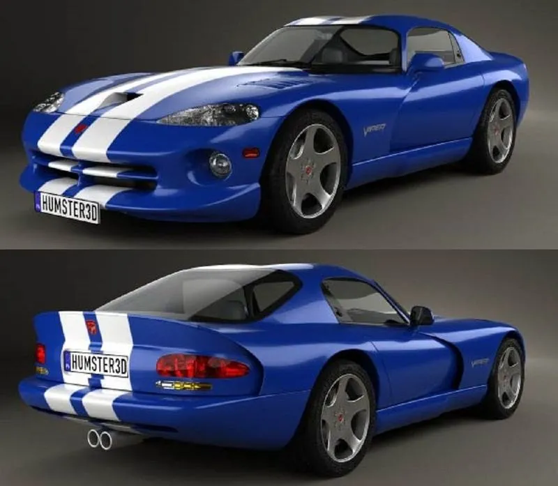 PBR Game 3D Models – Dodge Viper GTS 1998