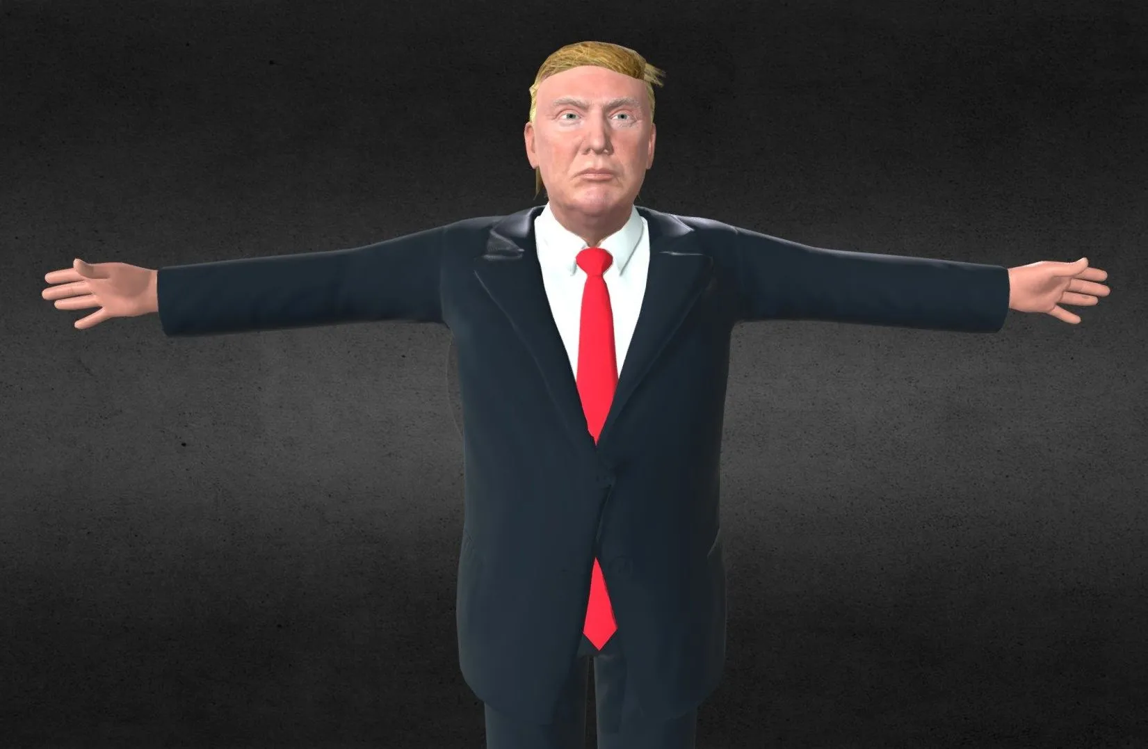 PBR Game 3D Models – Donald Trump Not Rigged Low Poly 3D Model