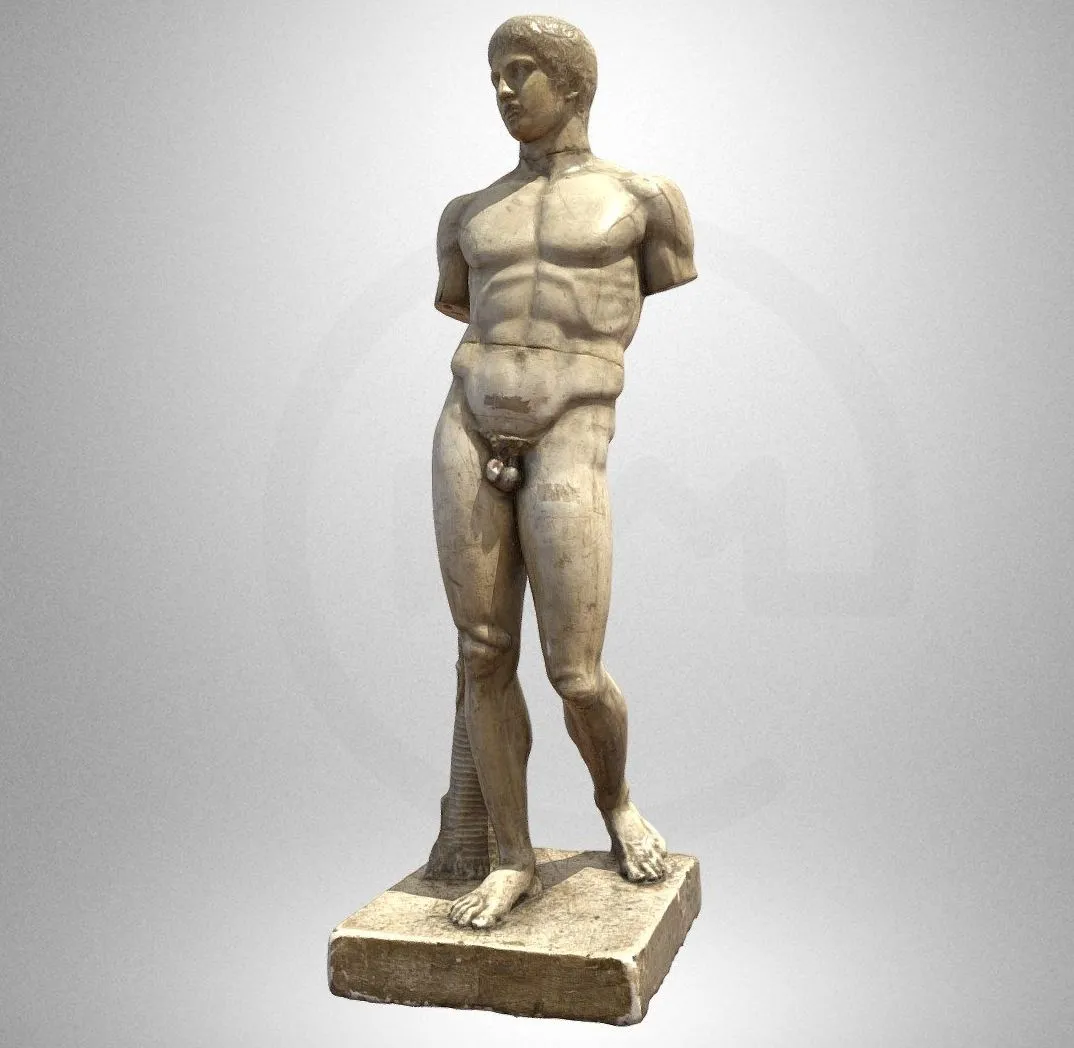 PBR Game 3D Models – Doryphoros Carrying A Spear