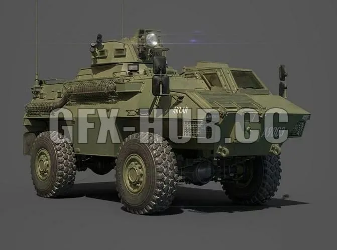 PBR Game 3D Models – downloaded at GFX-HUB@GKN Sankey Simba Armored Personnel Carrier