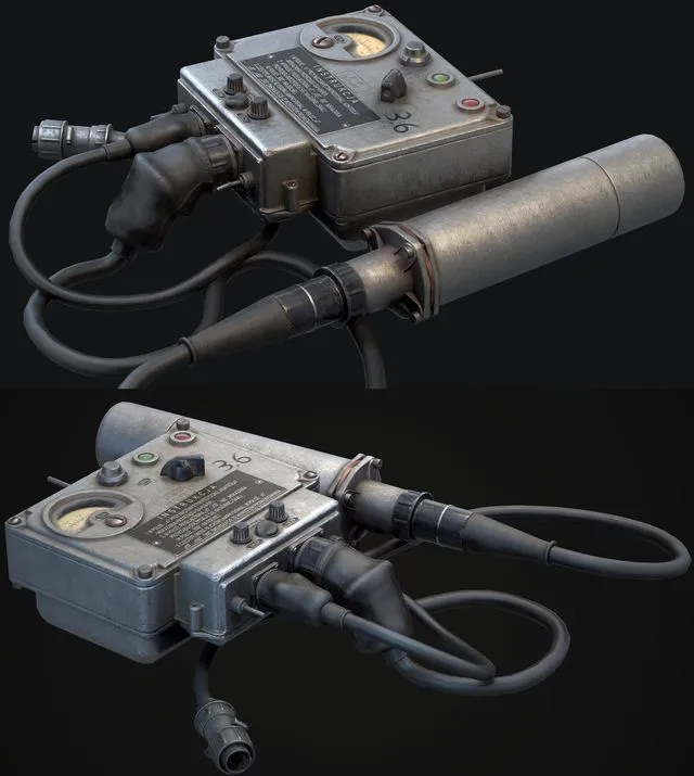 PBR Game 3D Models – DP-3B Dosimeter