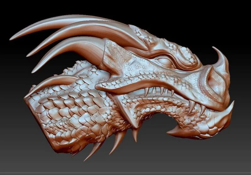 PBR Game 3D Models – Dragon head