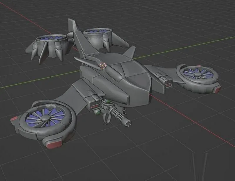 PBR Game 3D Models – Drone Low-poly