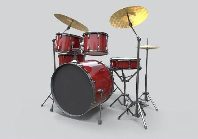 PBR Game 3D Models – Drum Kit Low-poly