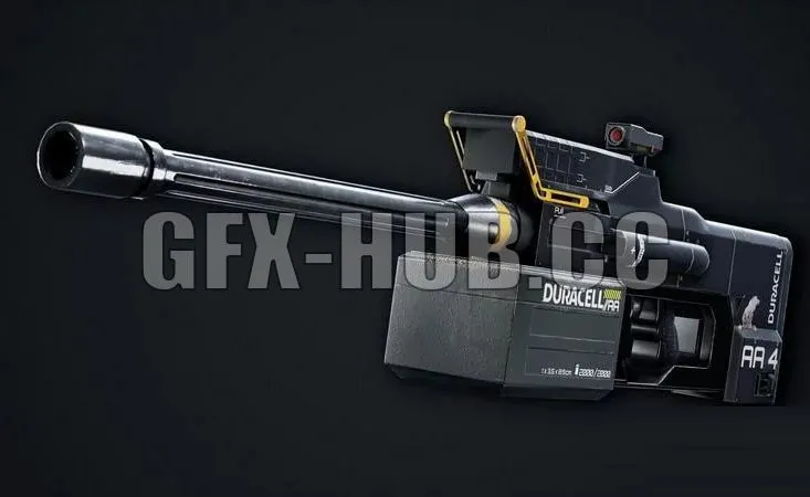 PBR Game 3D Models – Duracell Rifle