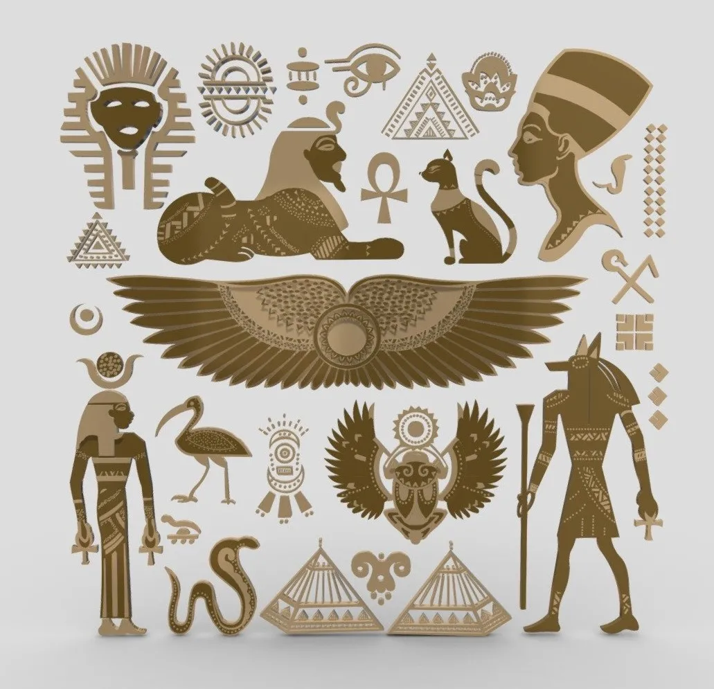 PBR Game 3D Models – Egyptian Symbols 052