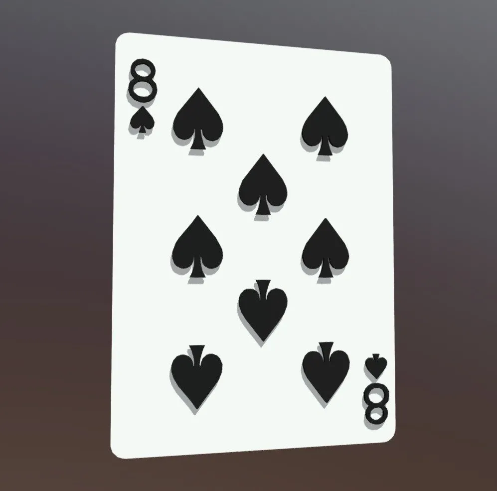 PBR Game 3D Models – Eight Of Spades