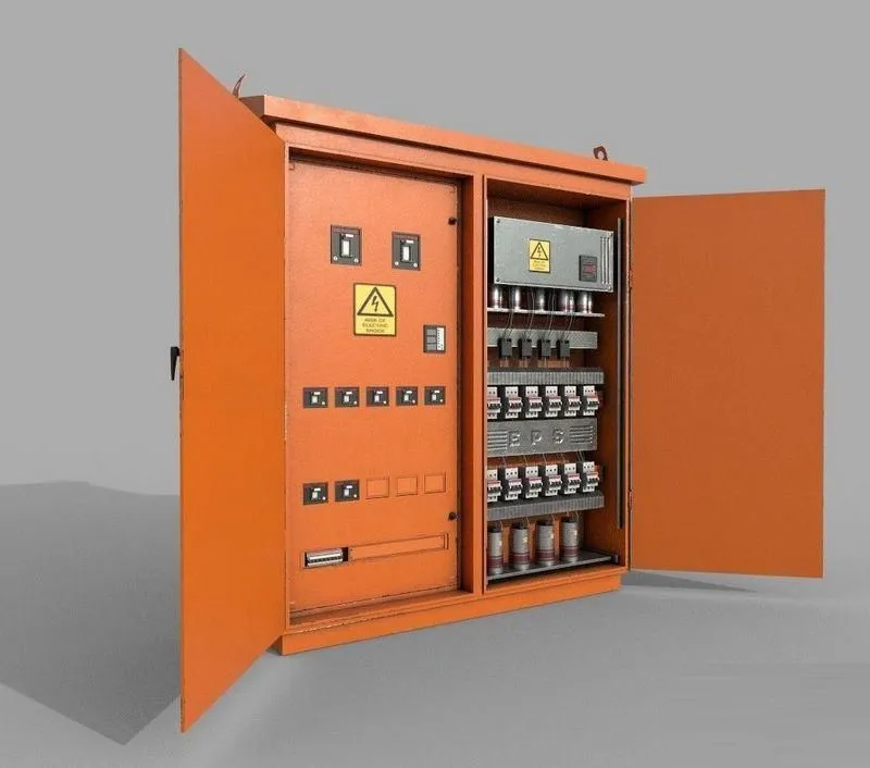 PBR Game 3D Models – Electric Fuse Box Yellow