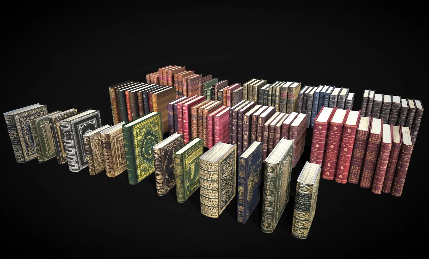 PBR Game 3D Models – Elegan Old Book Pack