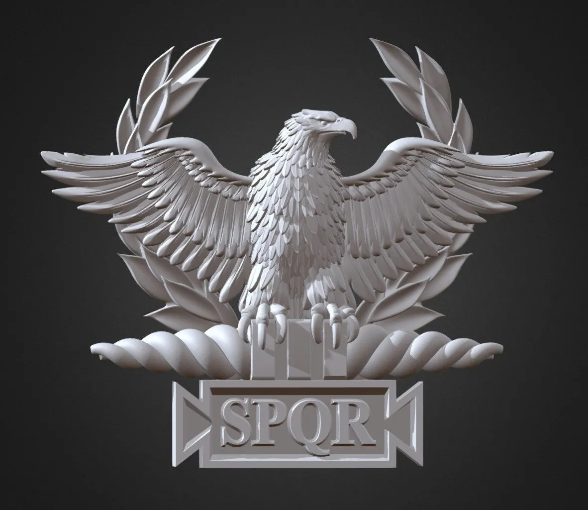 PBR Game 3D Models – Emblem Roman Empire Spqr