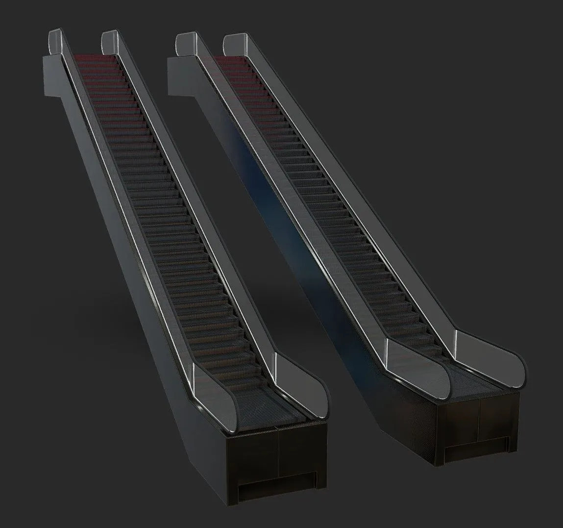 PBR Game 3D Models – Escalator Animated With Geometry Nodes