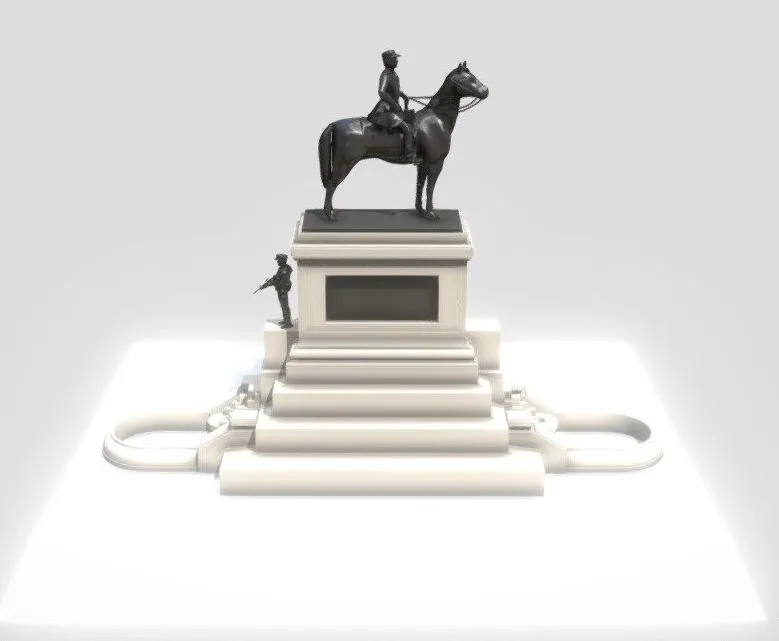 PBR Game 3D Models – Estatua General Baquedano Plaza Dignidad