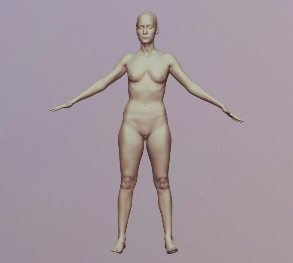 PBR Game 3D Models – Eva 3Dscan Nudebody