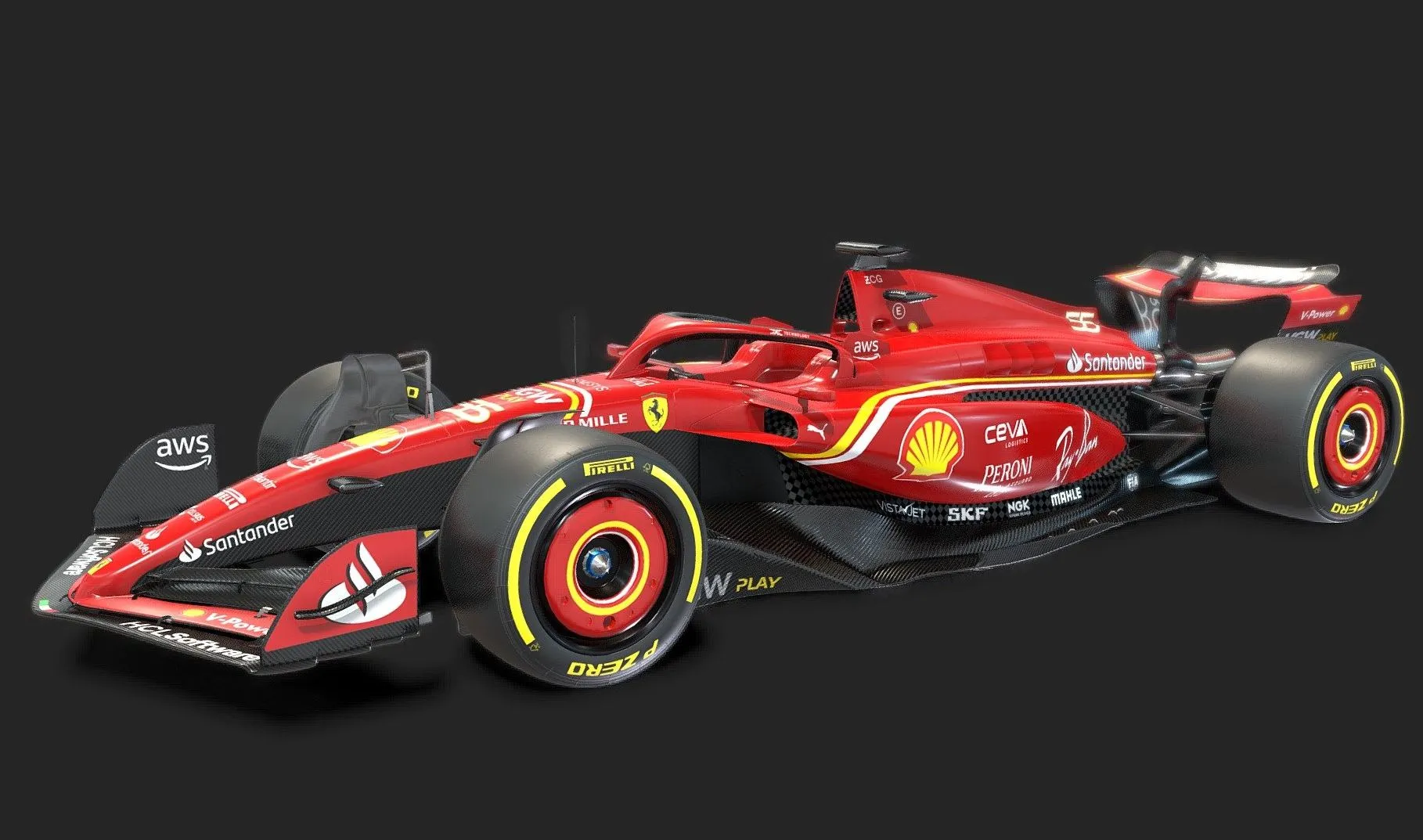 PBR Game 3D Models – F1 Ferrari SF-24 2024