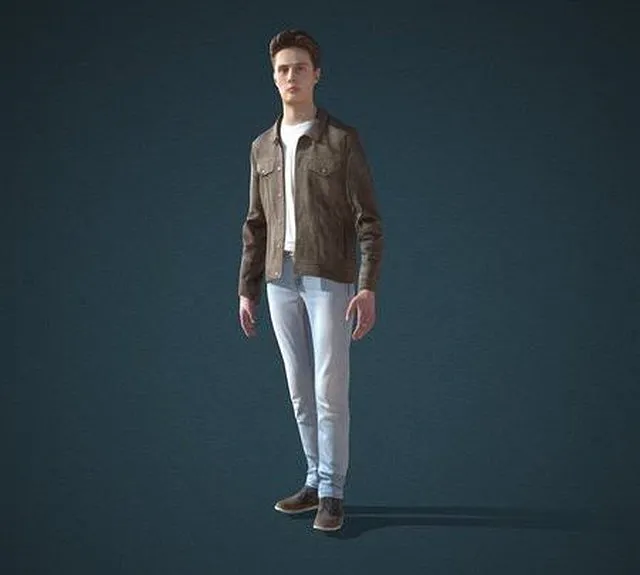 PBR Game 3D Models – Facial & Body Animated Casual_M_0032   Actorcore