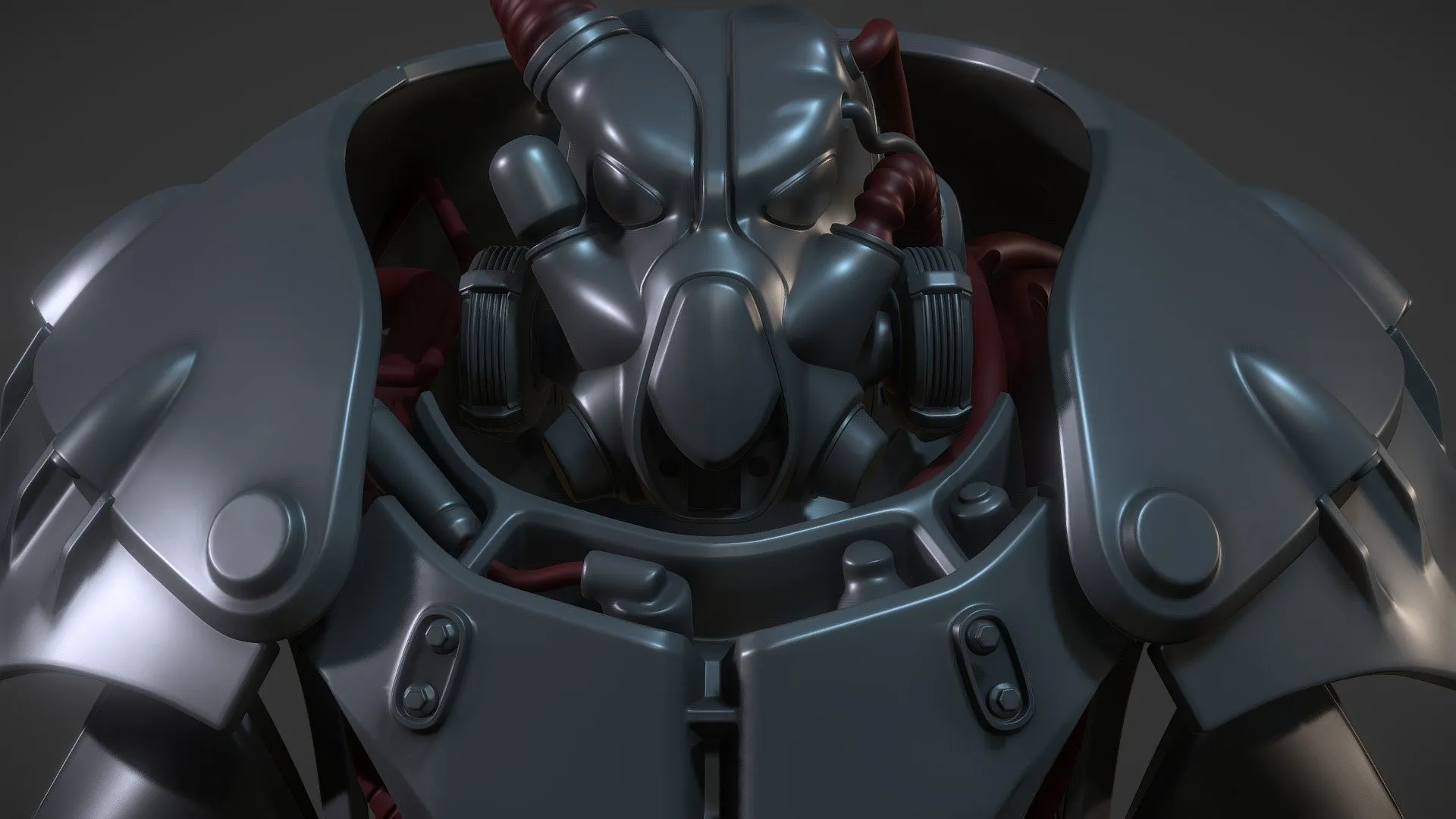 PBR Game 3D Models – Fallout 4 X 01 Power Armor Threezero Figure 3D