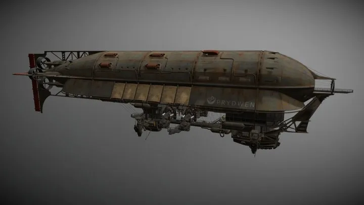 PBR Game 3D Models – Fallout   The Prydwen Prydwen Class