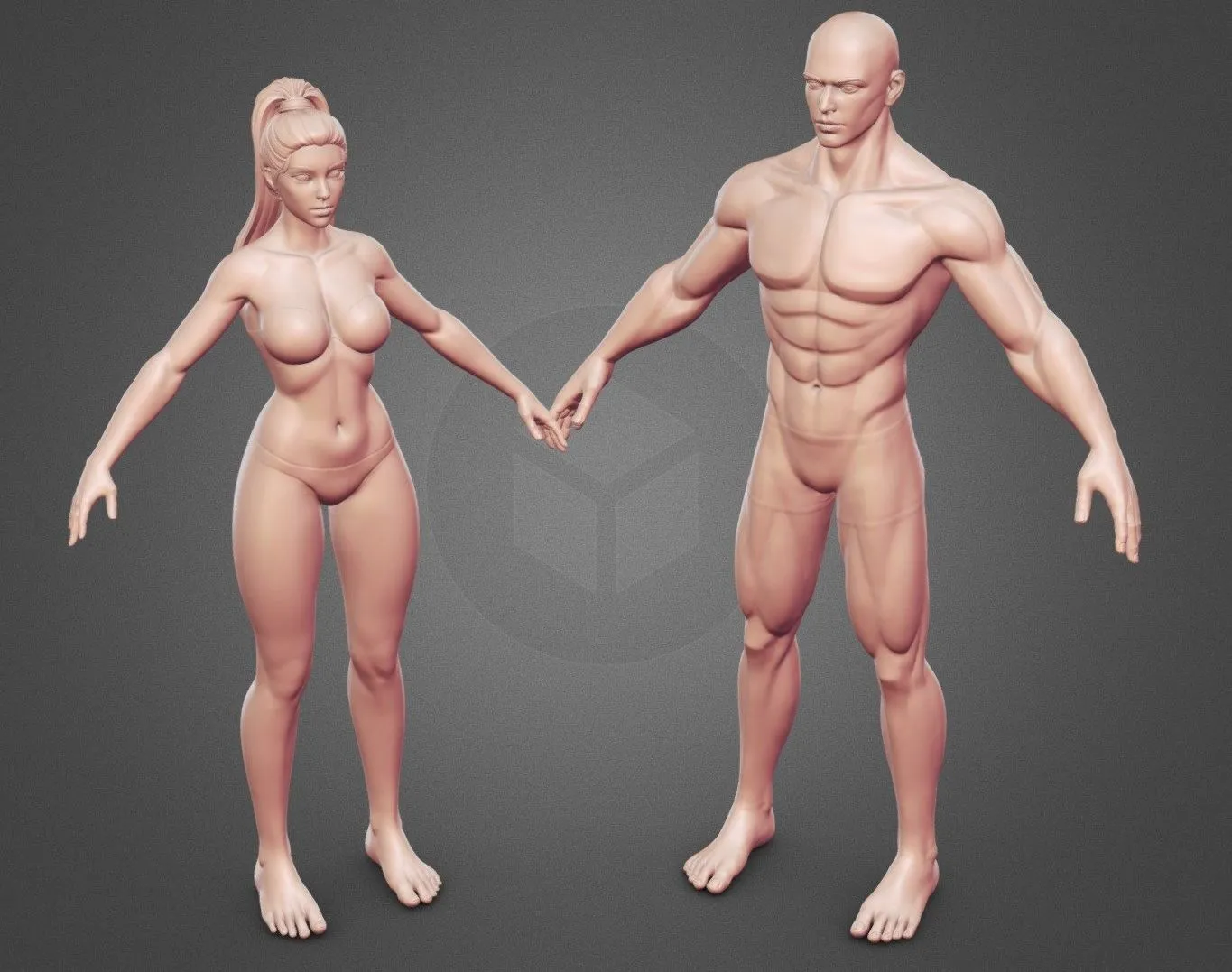 PBR Game 3D Models – Fantasy Stylized Hero Basemesh Zbursh Highpoly