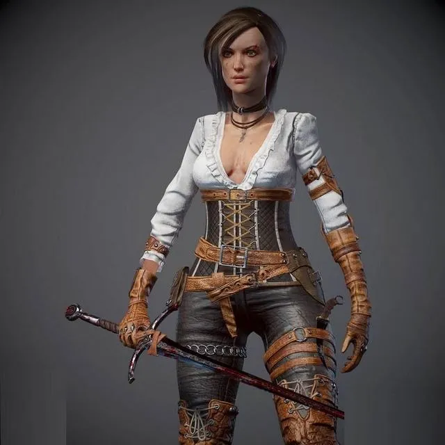 PBR Game 3D Models – Female assassin