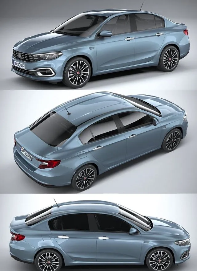 PBR Game 3D Models – Fiat Tipo Sedan 2021