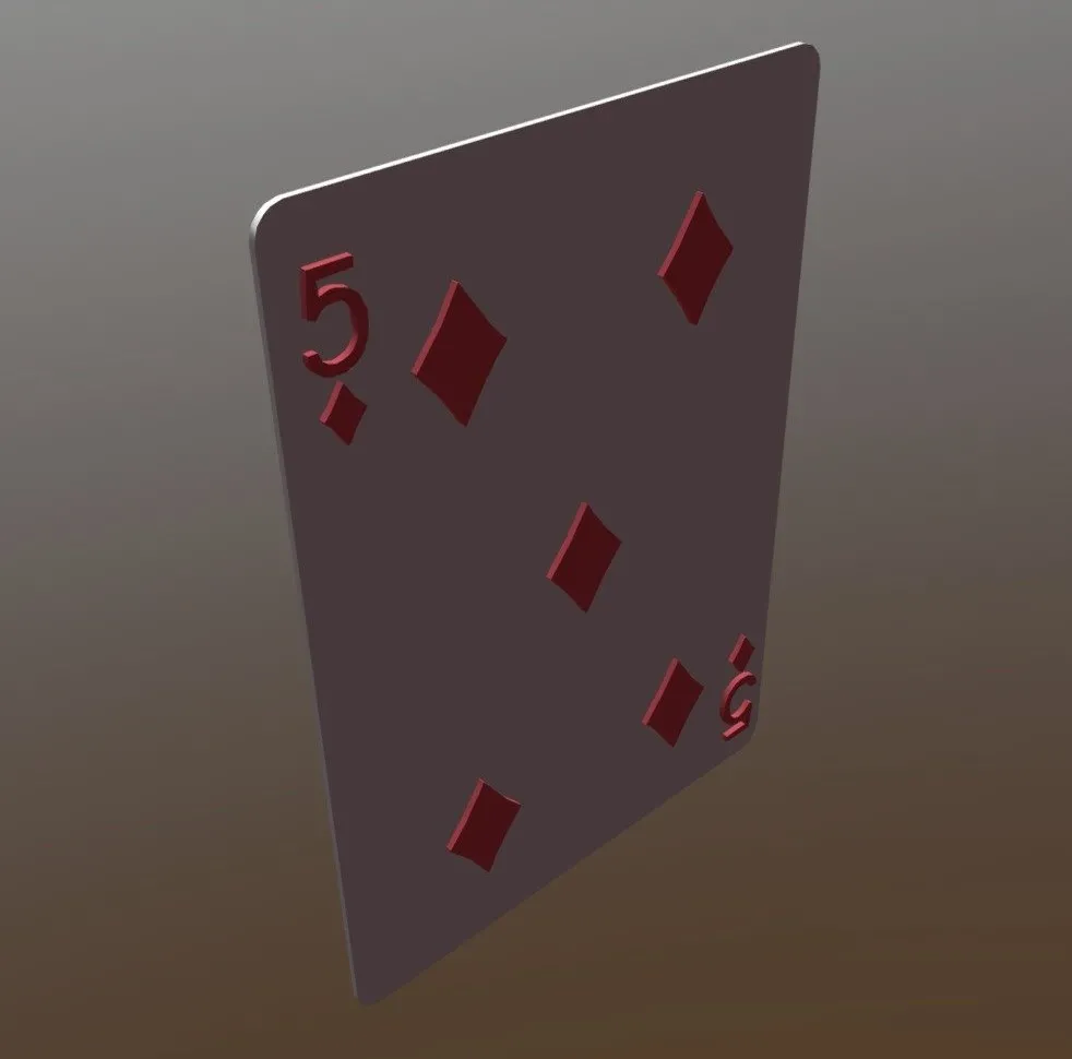 PBR Game 3D Models – Five Of Diamonds