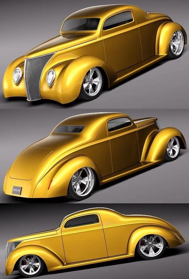 PBR Game 3D Models – Ford 1937 Custom Street Rod