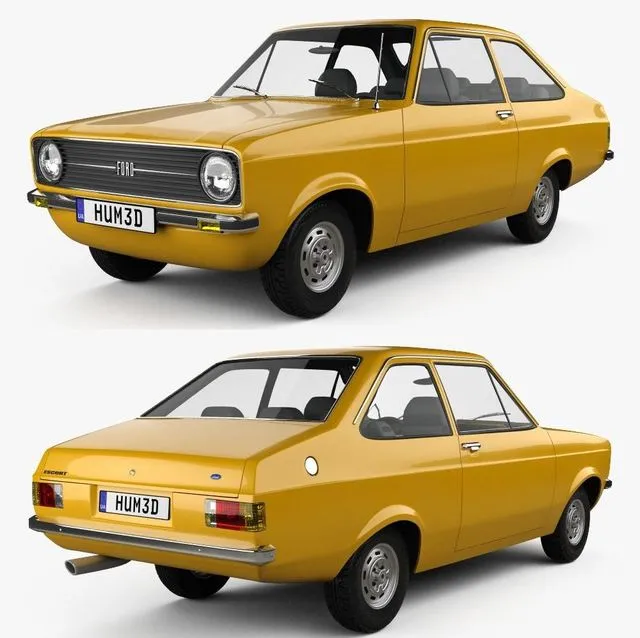 PBR Game 3D Models – Ford Escort (EU) 1975