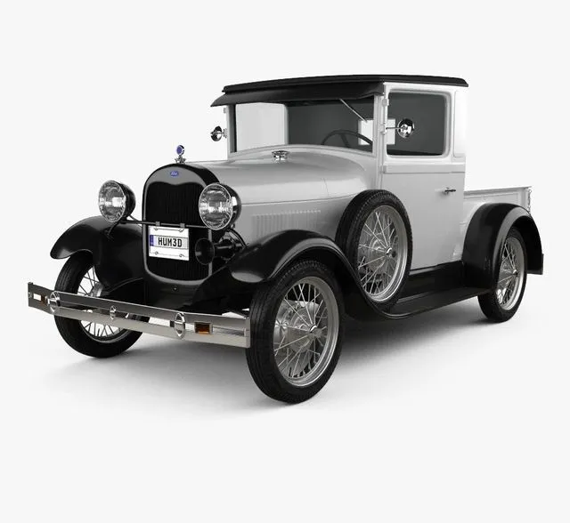 PBR Game 3D Models – Ford Model A Pickup Closed Cab 1928