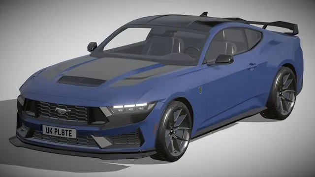 PBR Game 3D Models – Ford Mustang Dark Horse 2024